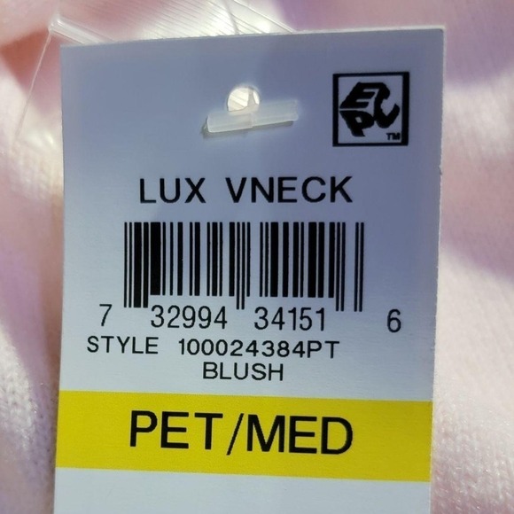Karen Scott Petite Luxsoft V-Neck Sweater Blush PM - Picture 3 of 3